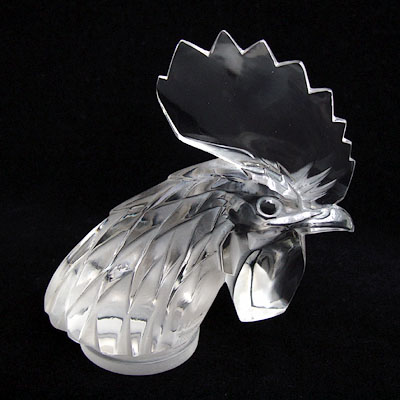 Lalique Cock's Head Mascot