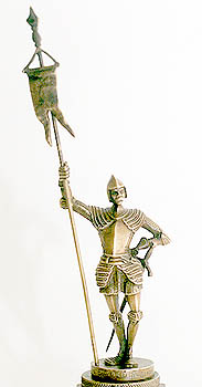 Knight holding Pennant