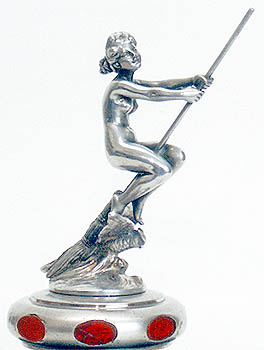 Nude riding Broomstick